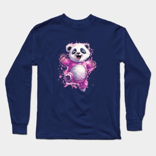 Pink Panda Long Sleeve T-Shirt